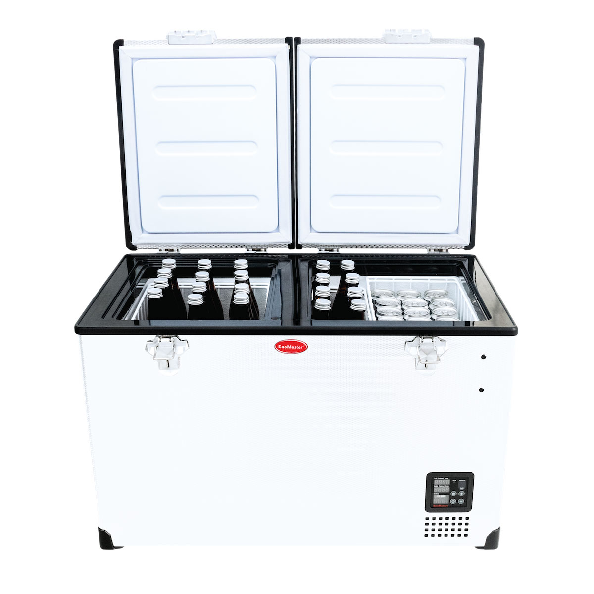 SnoMaster 81.5L Dual Compartment Fridge/Freezer - Stainless Steel - Includes Cover - Image 4