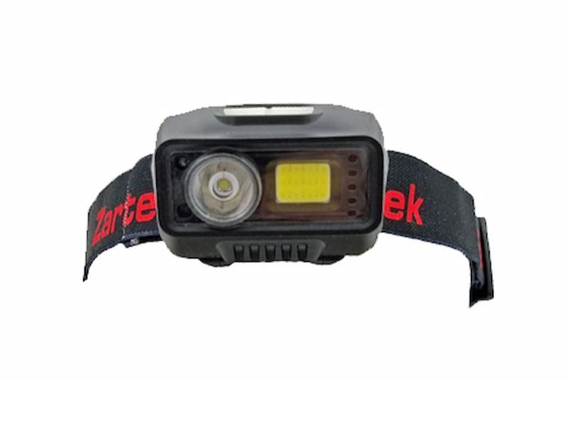 Zartek Headtorch Rechargeable - White/Red - Dimmable - Hand On/Off Sensor