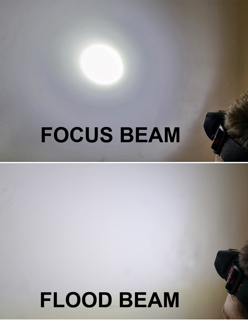 Zartek Headtorch Rechargeable - White/Red - Dimmable - Hand On/Off Sensor - Image 5