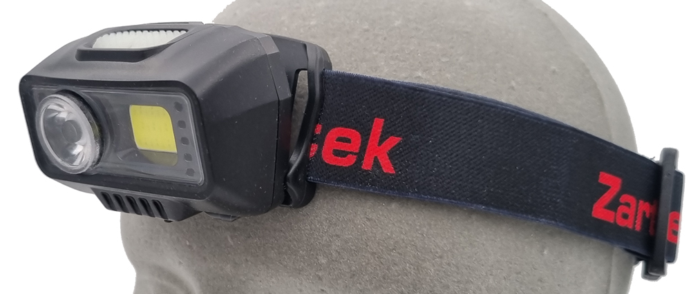Zartek Headtorch Rechargeable - White/Red - Dimmable - Hand On/Off Sensor - Image 4