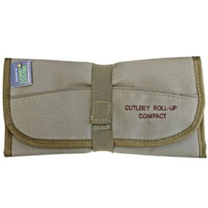 Camp Cover Cutlery Roll-Up Compact Kit - Cutlery Included for 4 People 16pc