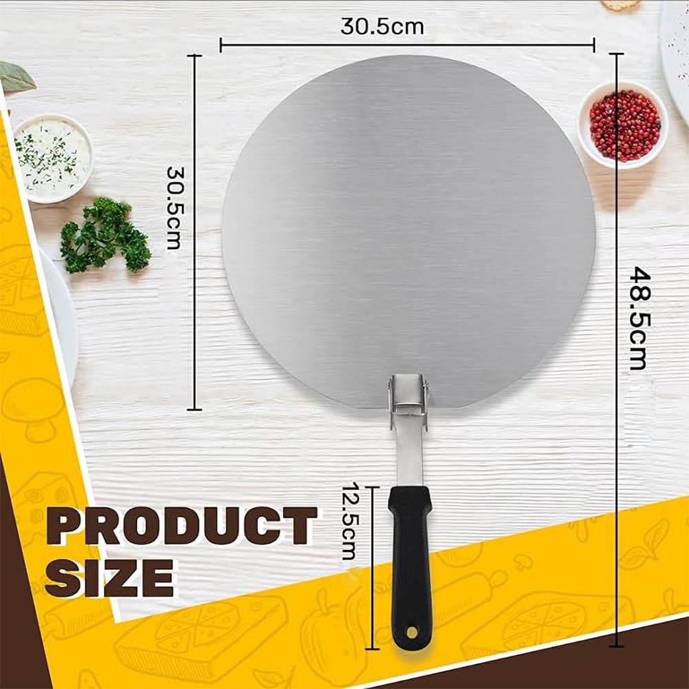 Pizza Oven Spatula - Stainless Steel with Folding Handle - Image 2