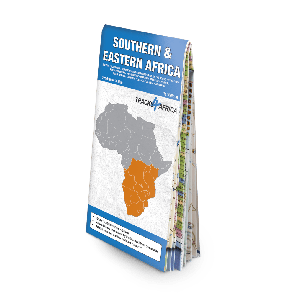 Tracks4Africa Southern & Eastern Africa Paper Map Edition 1
