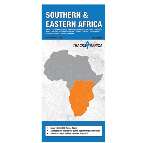 Tracks4Africa Southern & Eastern Africa Paper Map Edition 1 - Image 2