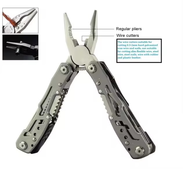 Multi Tool 15 in 1 With Pouch Stainless Steel - Image 4